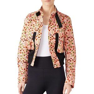 Floral Pink Bomber Jacket